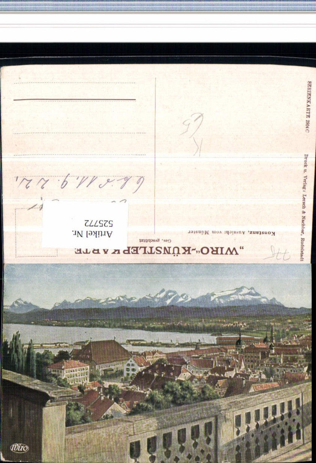 525772, Artist AK Konstanz on Lake Constance from the Münster pub WIRO