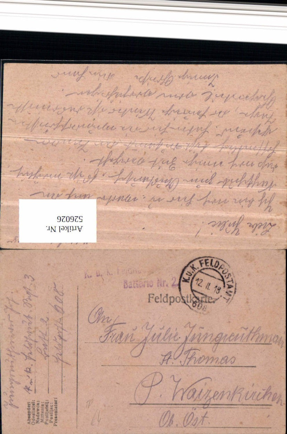 Alte Ansichtskarte – Old Postcard