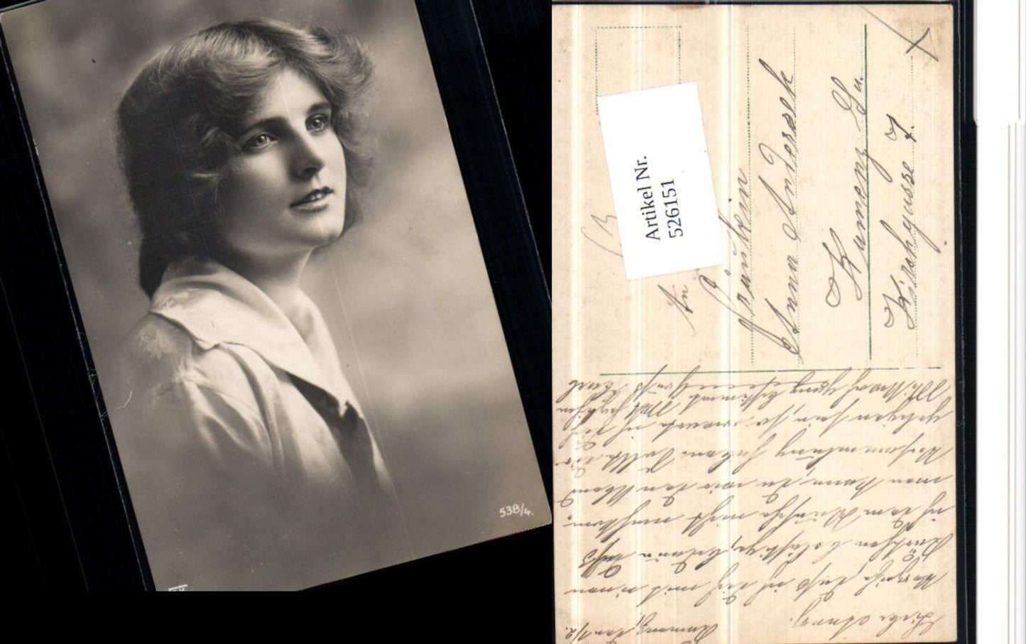 526151,Foto-AK Frau Studie Portrait