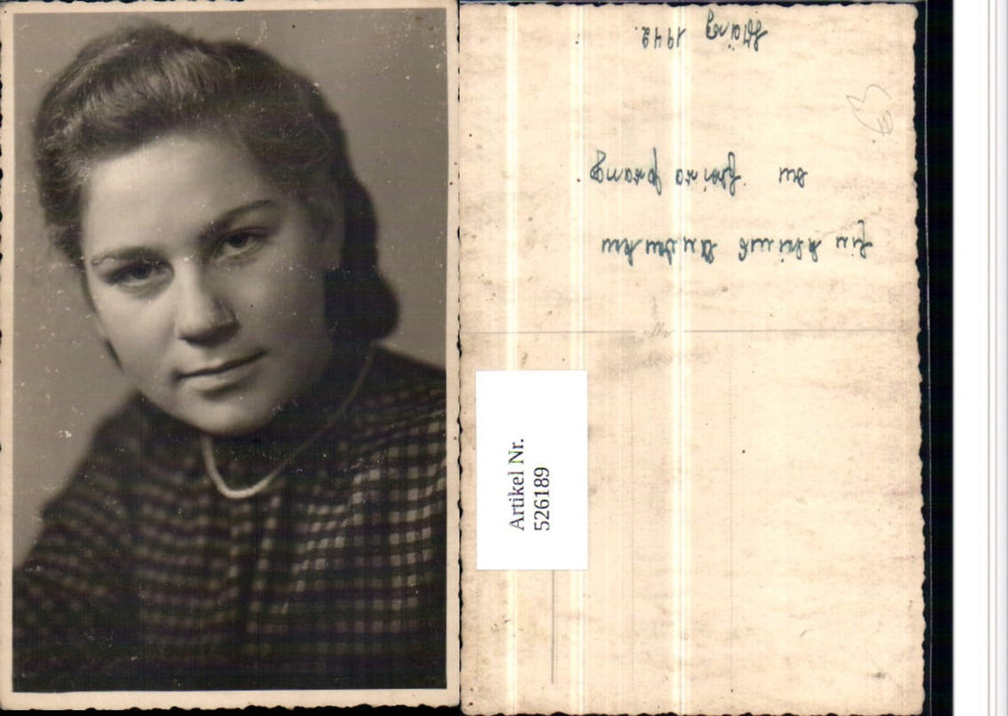 526189,Foto-AK Frau Frauen Portrait Kette