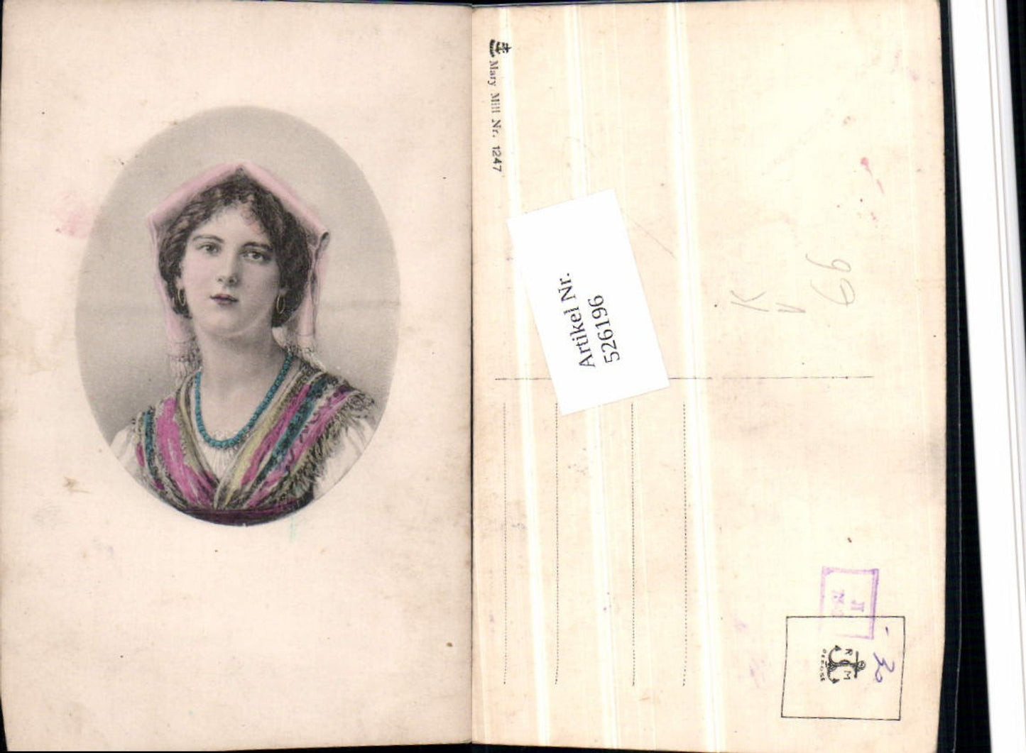 526196,Künstler AK Frau Tracht Sinti Roma Zigeuner Type 6