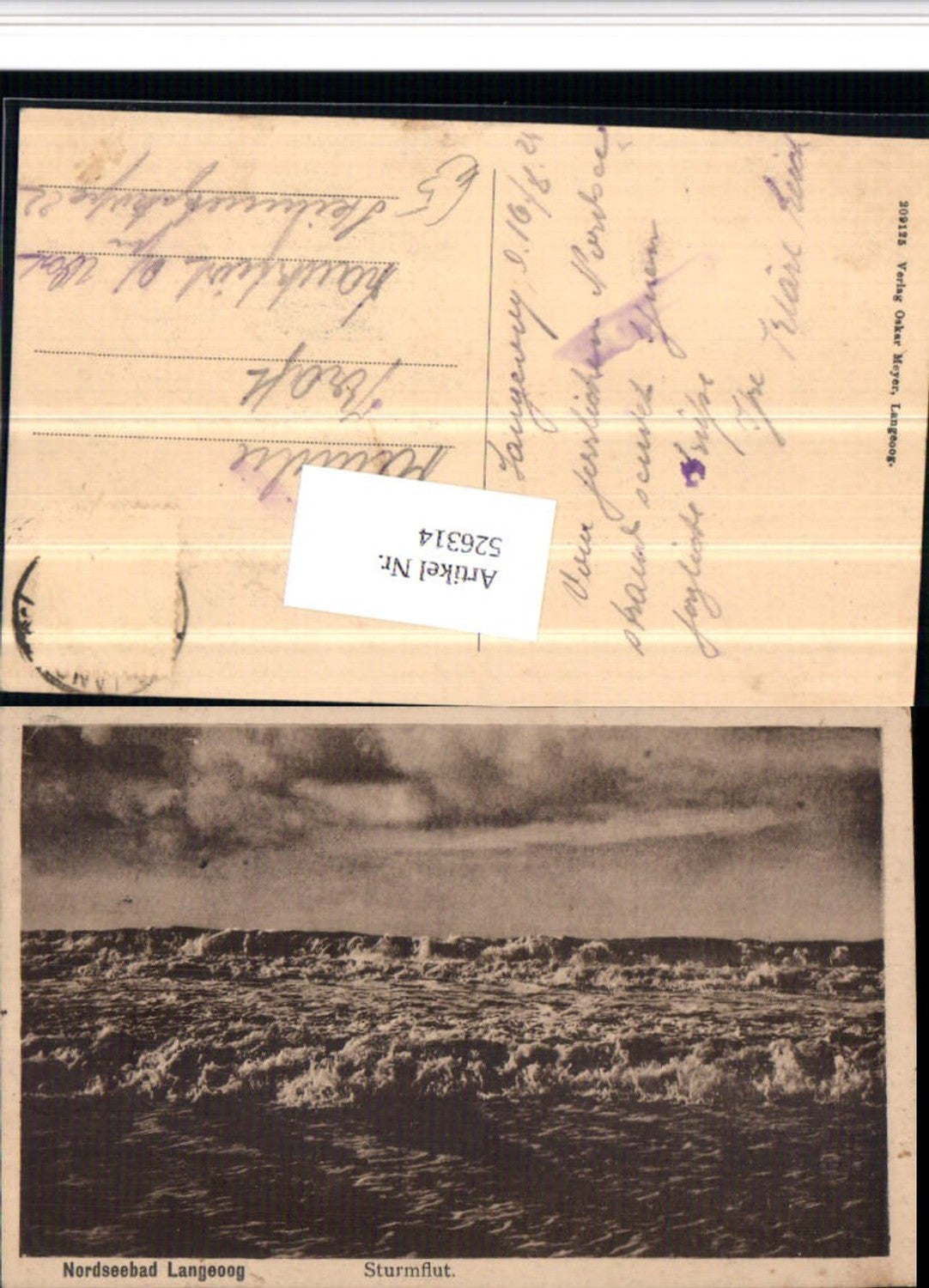 526314,Nordseebad Langeoog Sturmflut Meer Lk Wittmund pub Oskar Mayen