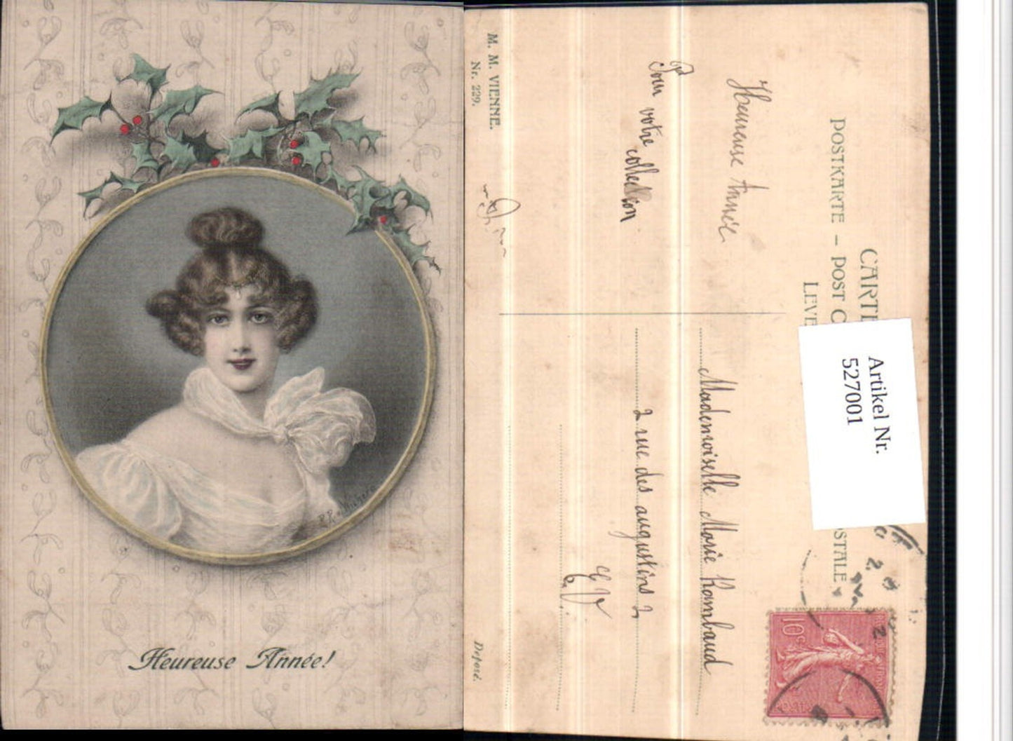 527001,M. Munk Vienne 229 R.R. v. Wichera Frau Portrait Passepartout