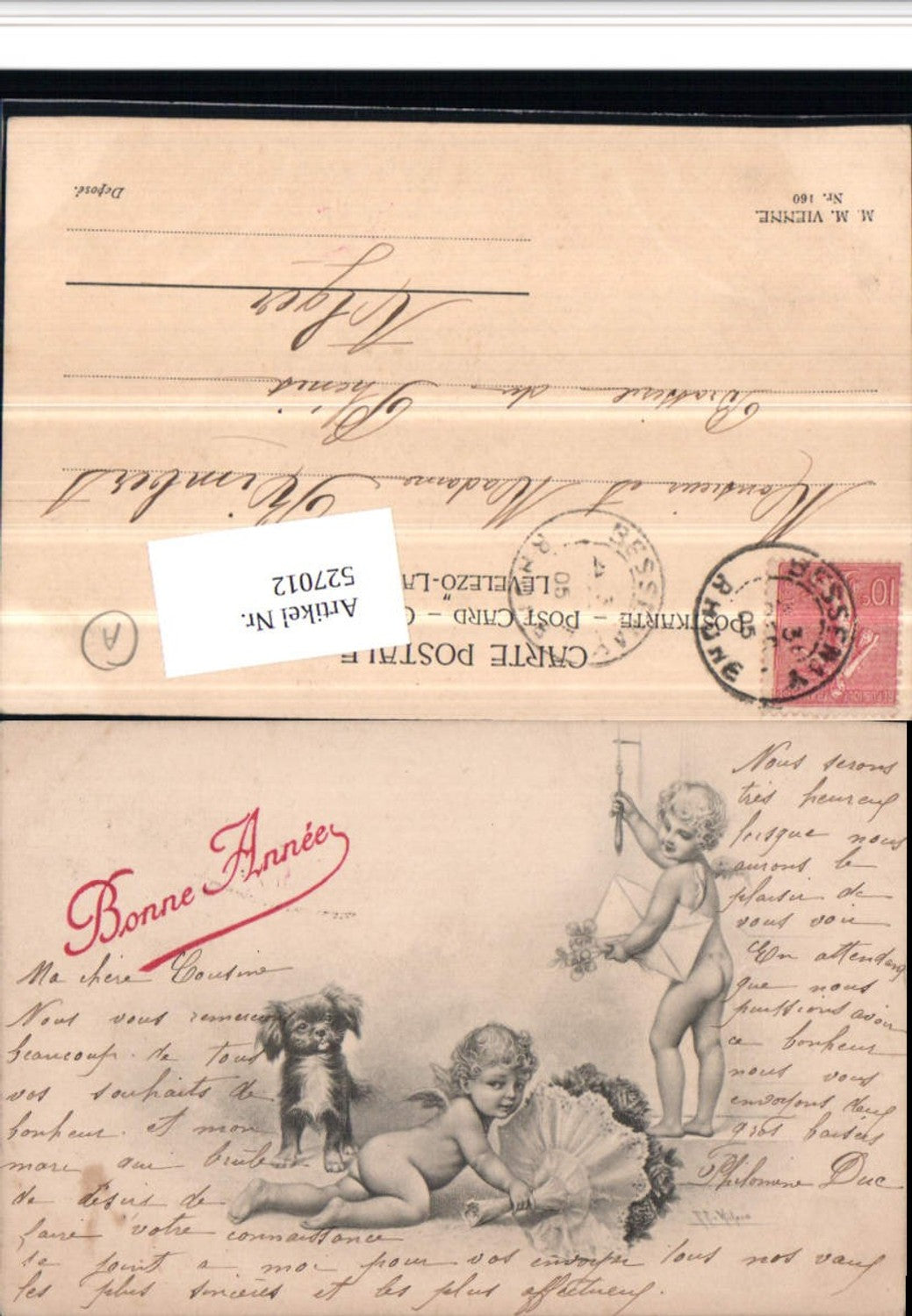 527012,M. Munk Vienne 160 R.R. v. Wichera Amor Engel Hund Liebe