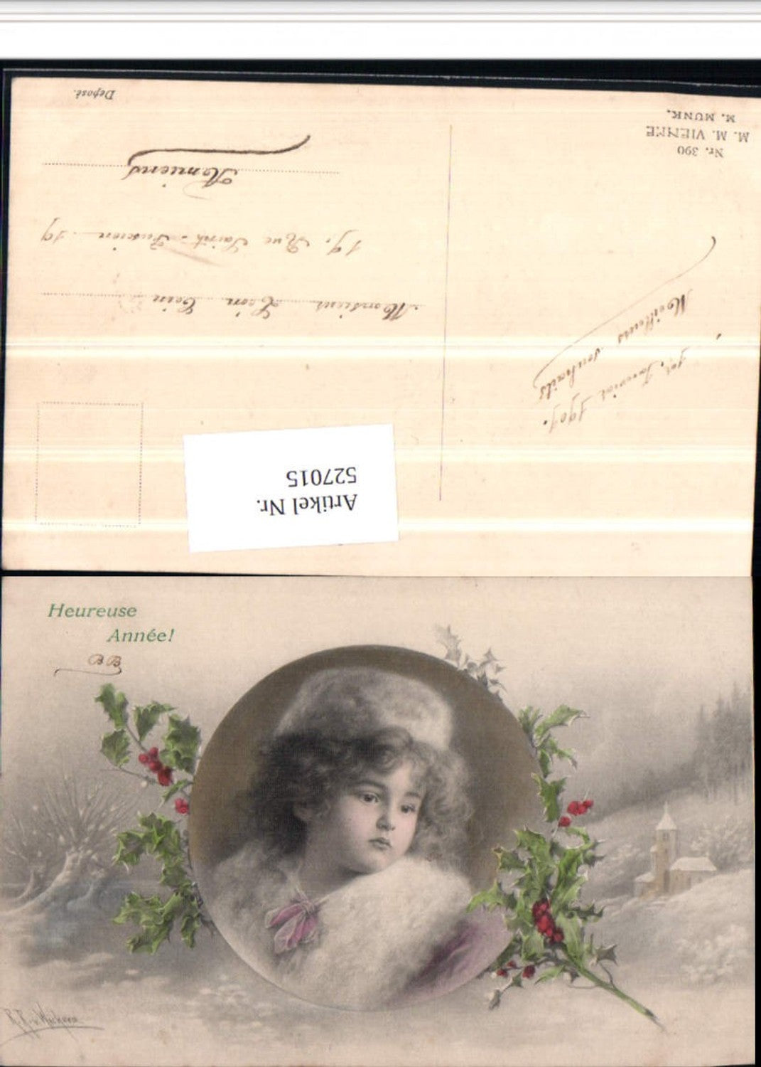 527015, M. Munk Vienne 390 RR v. Wichera Passepartout Kind Mistletoe branches