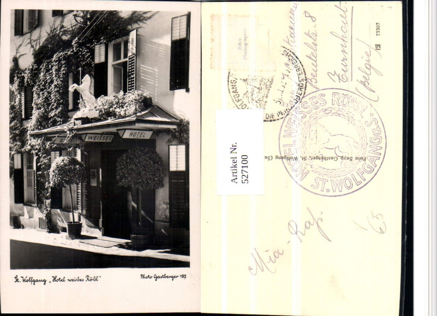 527100,St. Wolfgang am Wolfgangsee Weisses Rössl Gasthaus