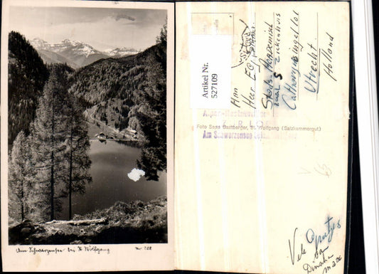 527109,Foto-AK Schwarzsee bei St. Wolfgang am Wolfgangsee pub Gastberger 202