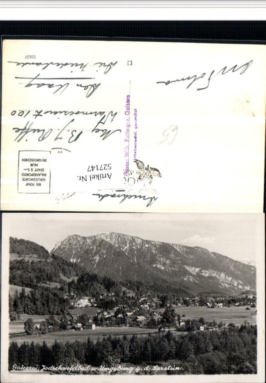 527147,sehr seltene Foto-AK Goisern m. Sarstein pub Wilhelm Fattinger Goisern