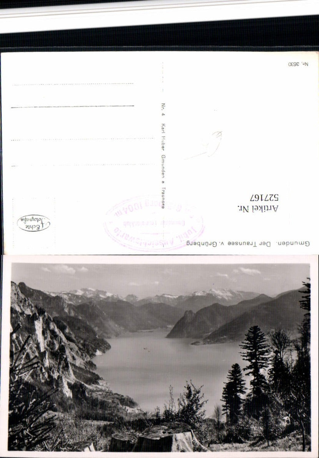 527167,seltene Foto-AK Gmunden am Traunsee vom Grünberg