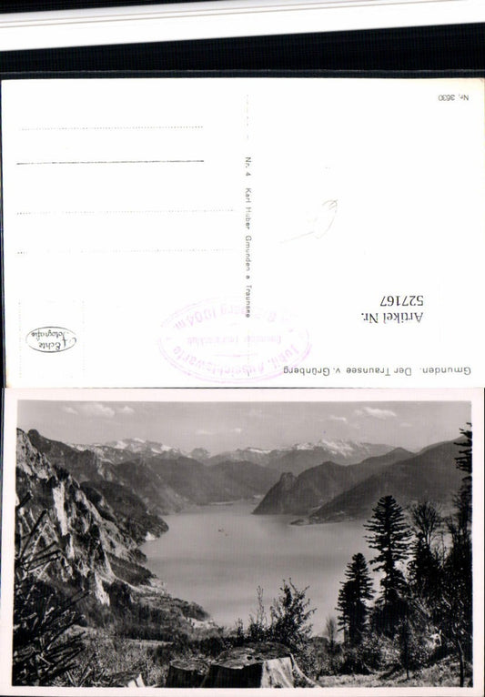527167,seltene Foto-AK Gmunden am Traunsee vom Grünberg