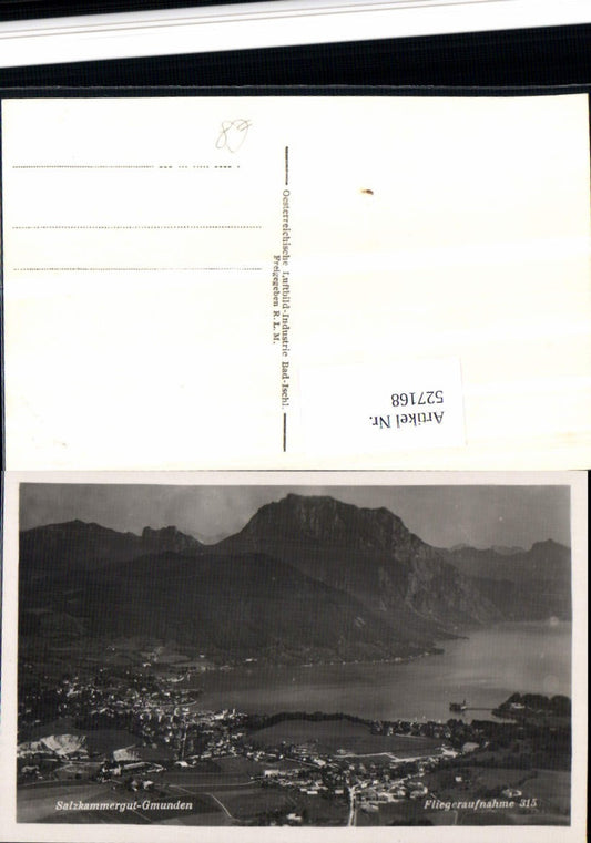 527168,seltene Fliegeraufnahme 315 Gmunden am Traunsee