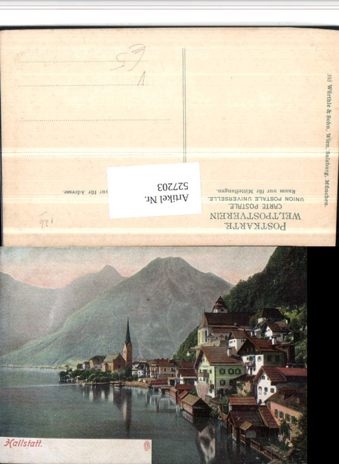 527203,Hallstatt Partie 1905 pub Würthle 393