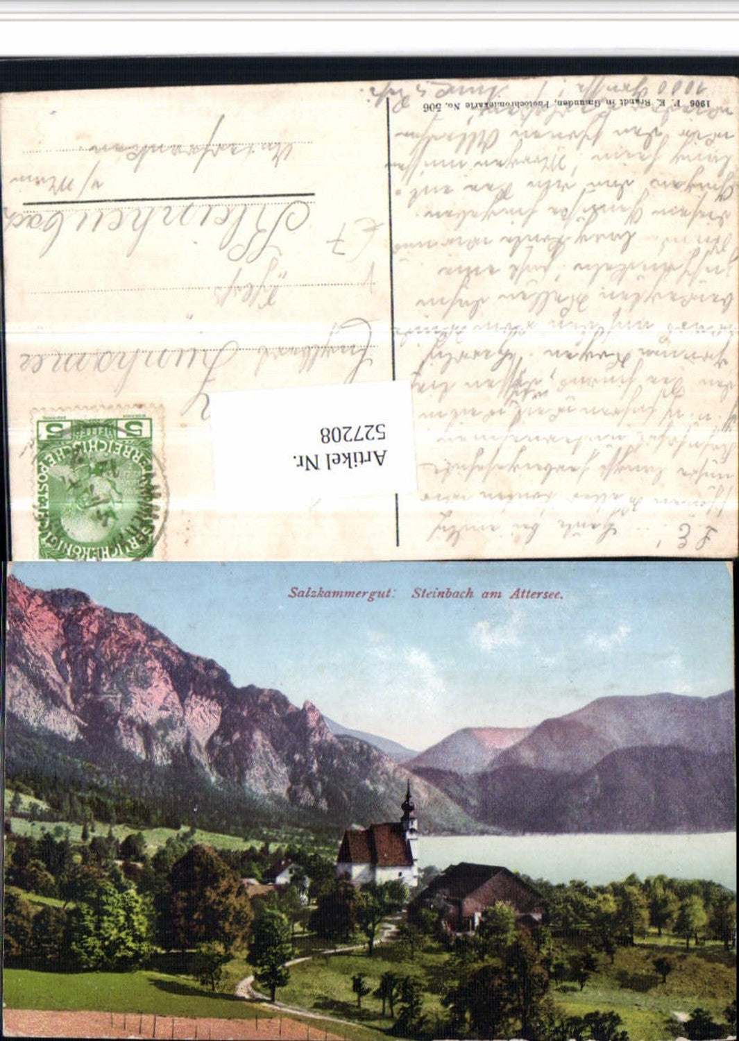 527208,tolle AK Steinbach am Attersee Salzkammergut pub Brandt 506