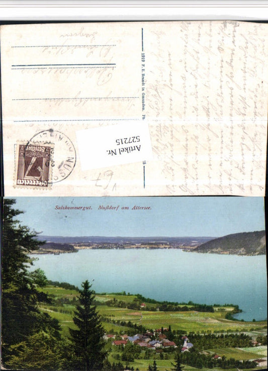 527215,tolle AK Nußdorf am Attersee Nussdorf pub Brandt 315