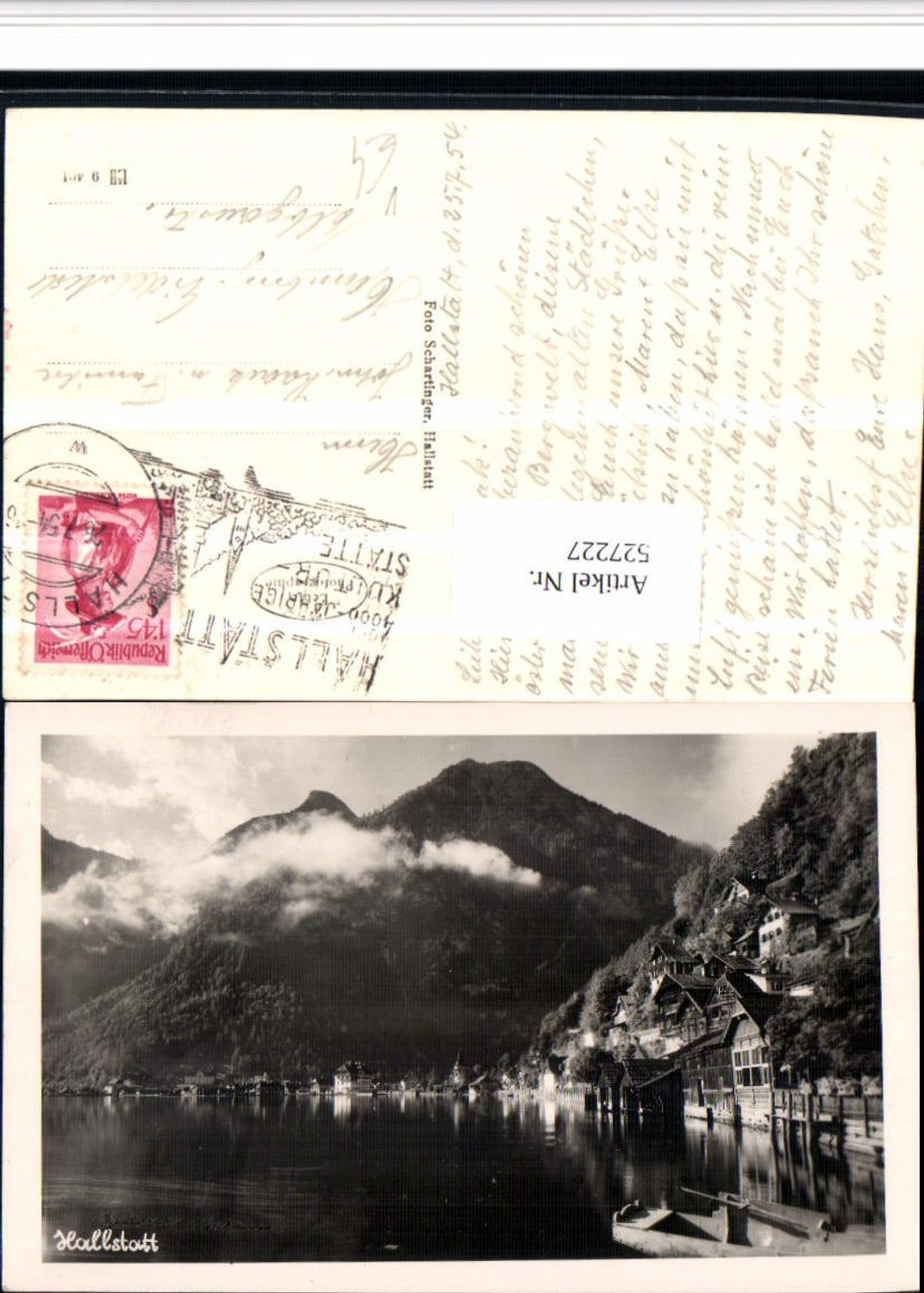 527227,Foto-AK Hallstatt Partie pub Schartinger