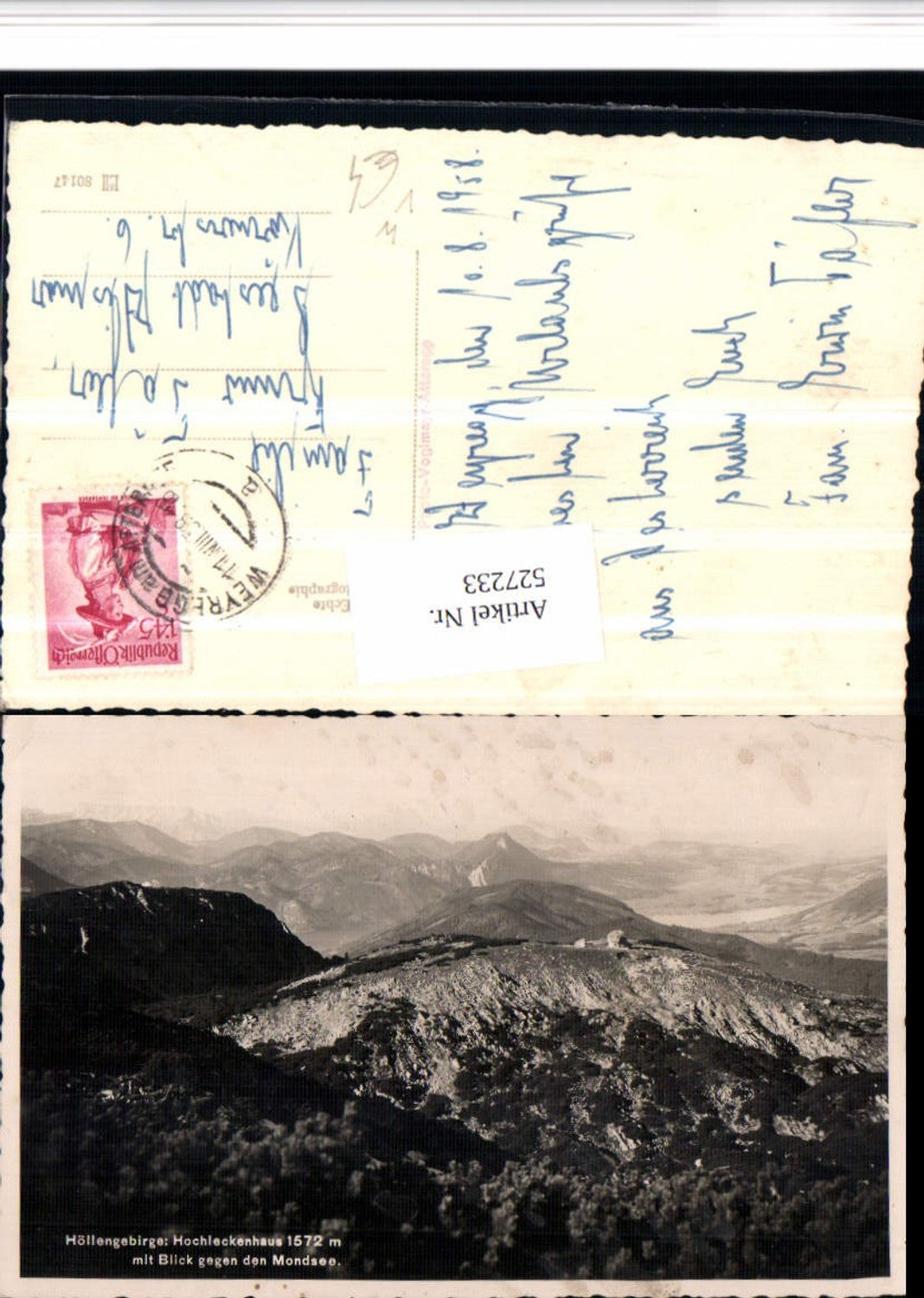 527233,Foto-AK Ebensee Höllengebirge geg. Mondsee pub Voglmayr