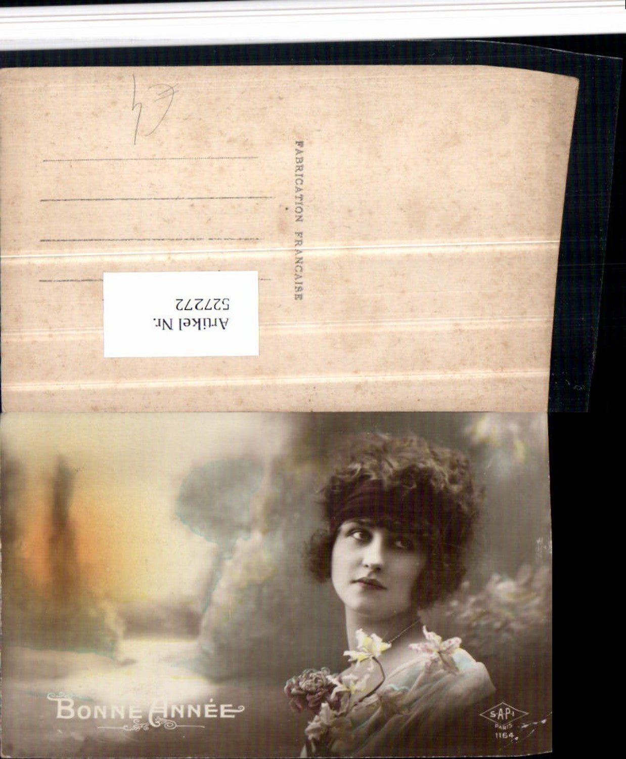 527272,Foto-AK Frau Portrait Halskette Kette