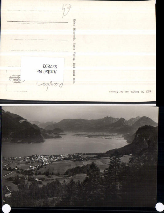 527893,Foto-AK St. Gilgen und Abersee Wolfgangsee pub Bährendt