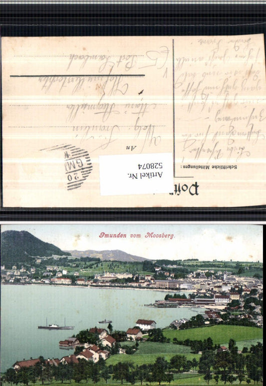 528074,Gmunden am Traunsee vom Moosberg pub Brandt 181