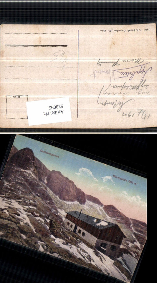 528095,Dachsteingebiet Dachstein Simonyhütte bei Gosau pub Brandt 626c