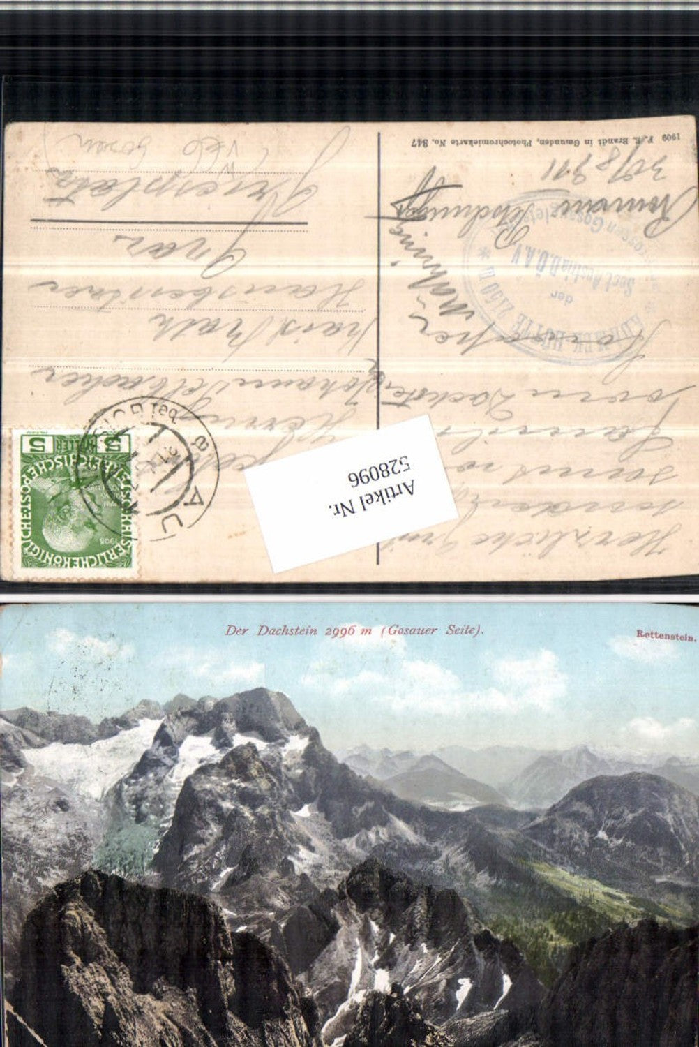 528096,Der Dachstein Gosauer Seite Gosau pub Brandt 347