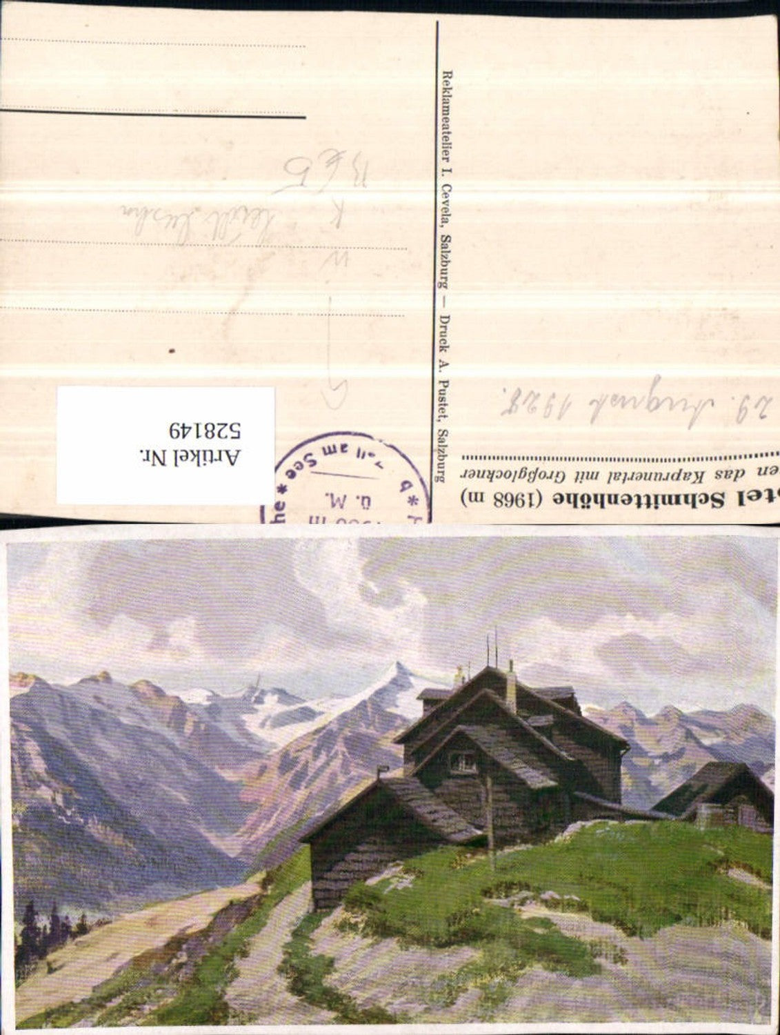 528149,Künstler AK Schmittenhöhe b. Zell am See