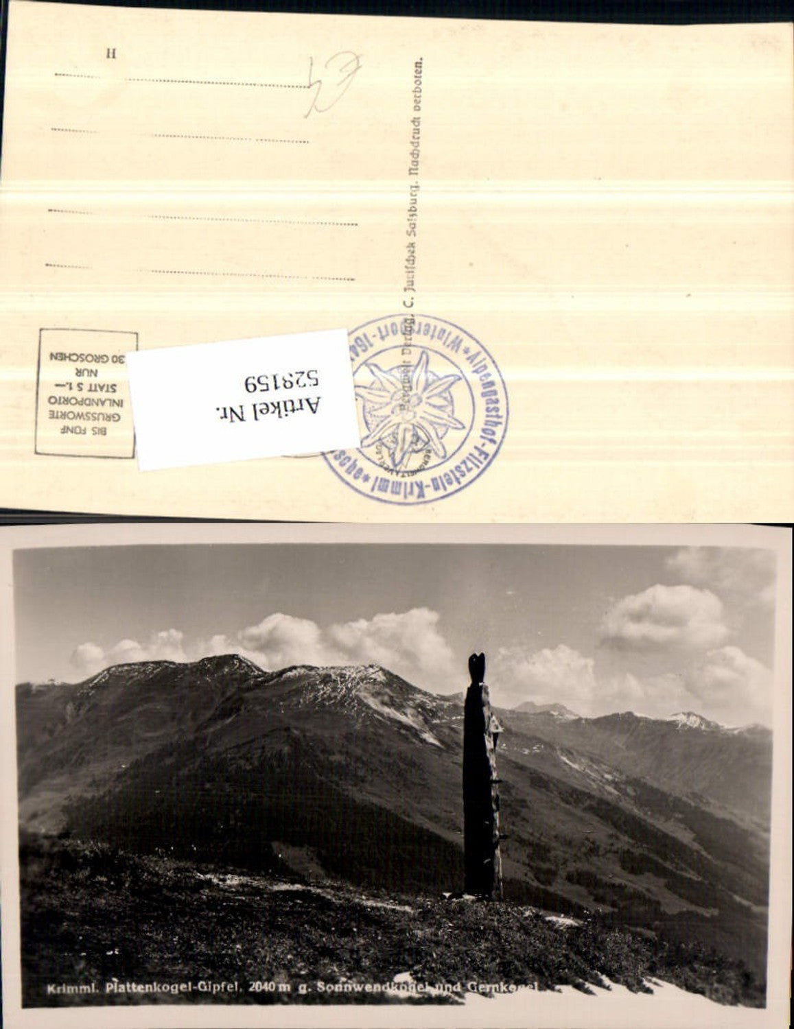 528159,Krimml Plattenkogel Gipfel