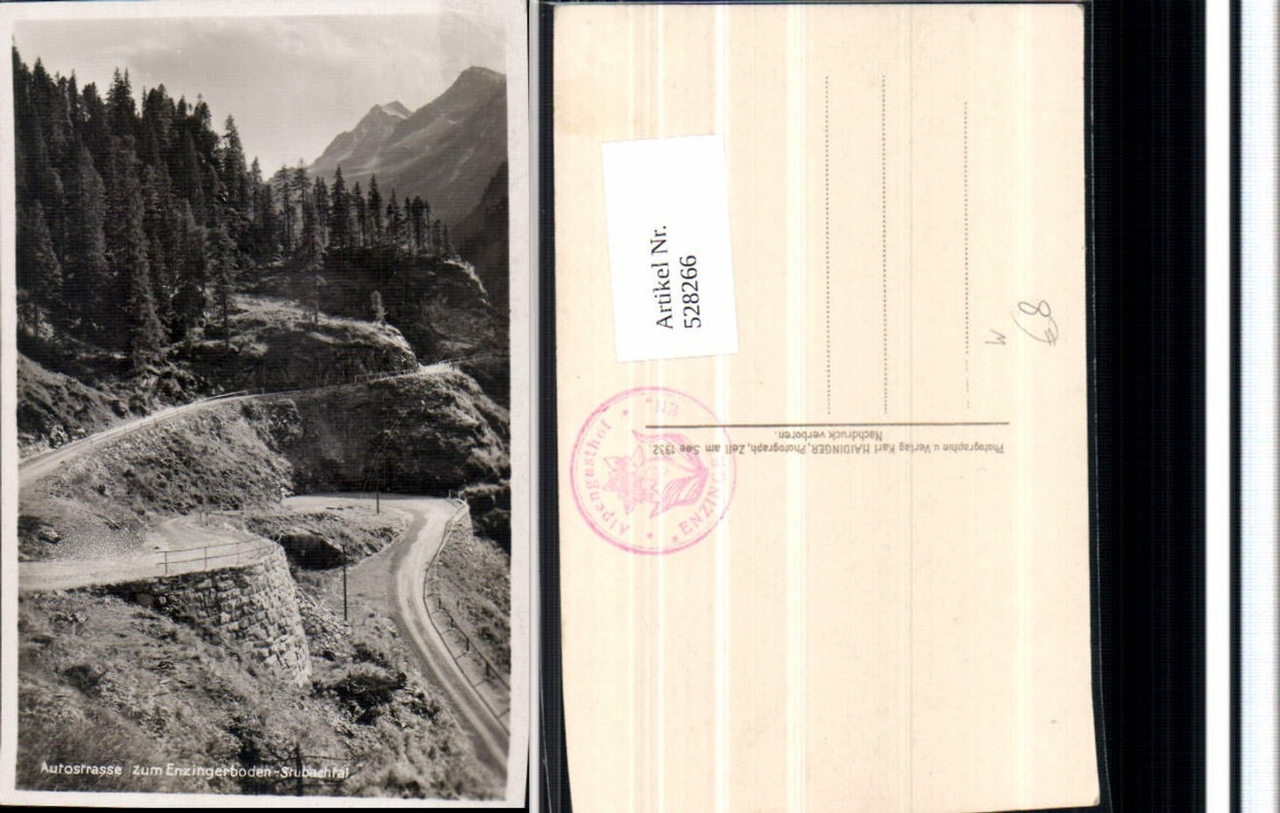 528266,Autostrasse b. Uttendorf Enzingerboden Stubachtal