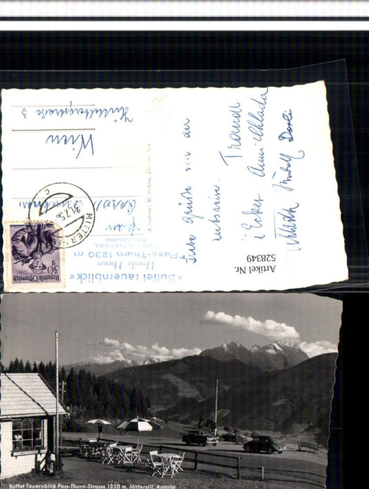 528349,Buffet Tauernblick Pass Thurn Mittersill Opel Oldtimer Auto