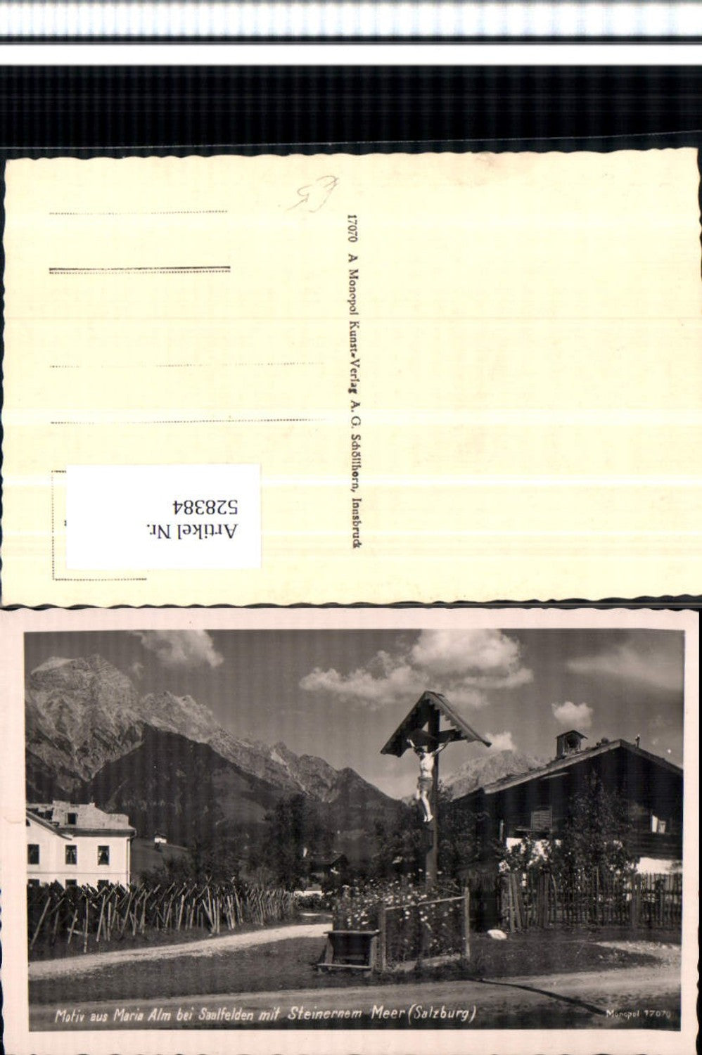 528384,Motiv aus Maria Alm bei Saalfelden Marterl Wegkreuz