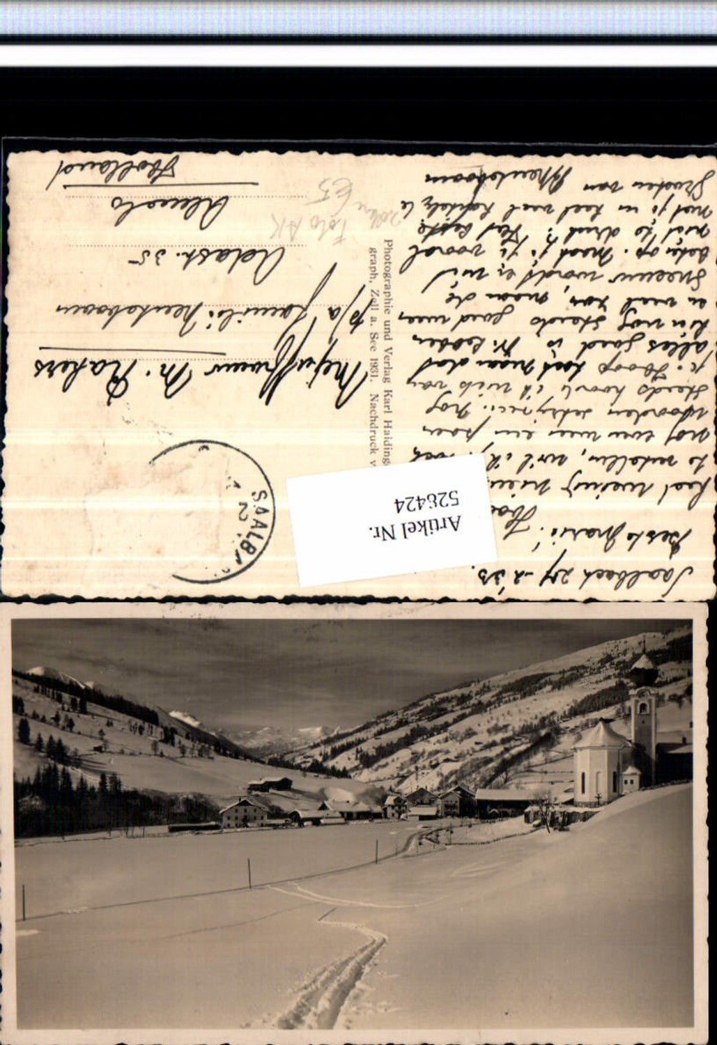 528424,seltene Foto-AK Saalbach im Pinzgau