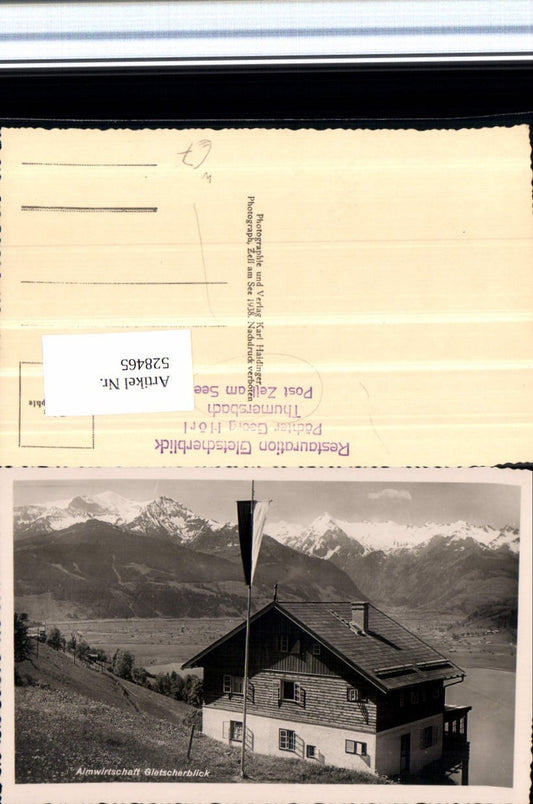528465,Foto-AK Almwirtschaft Gasthaus Gletscherblick Thumersbach Zell am See