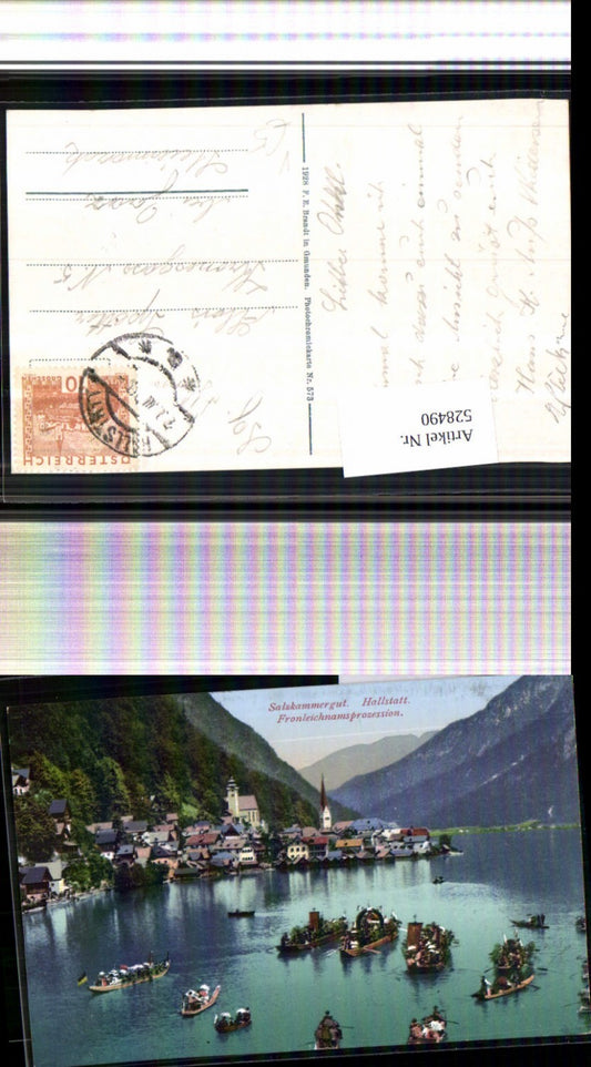 528490,Salzkammergut Hallstatt Fronleichnamsprozession pub Brandt 573