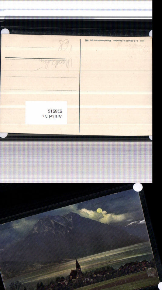 528516,Altmünster am Traunsee Mond AK Mondschein pub Brandt 983