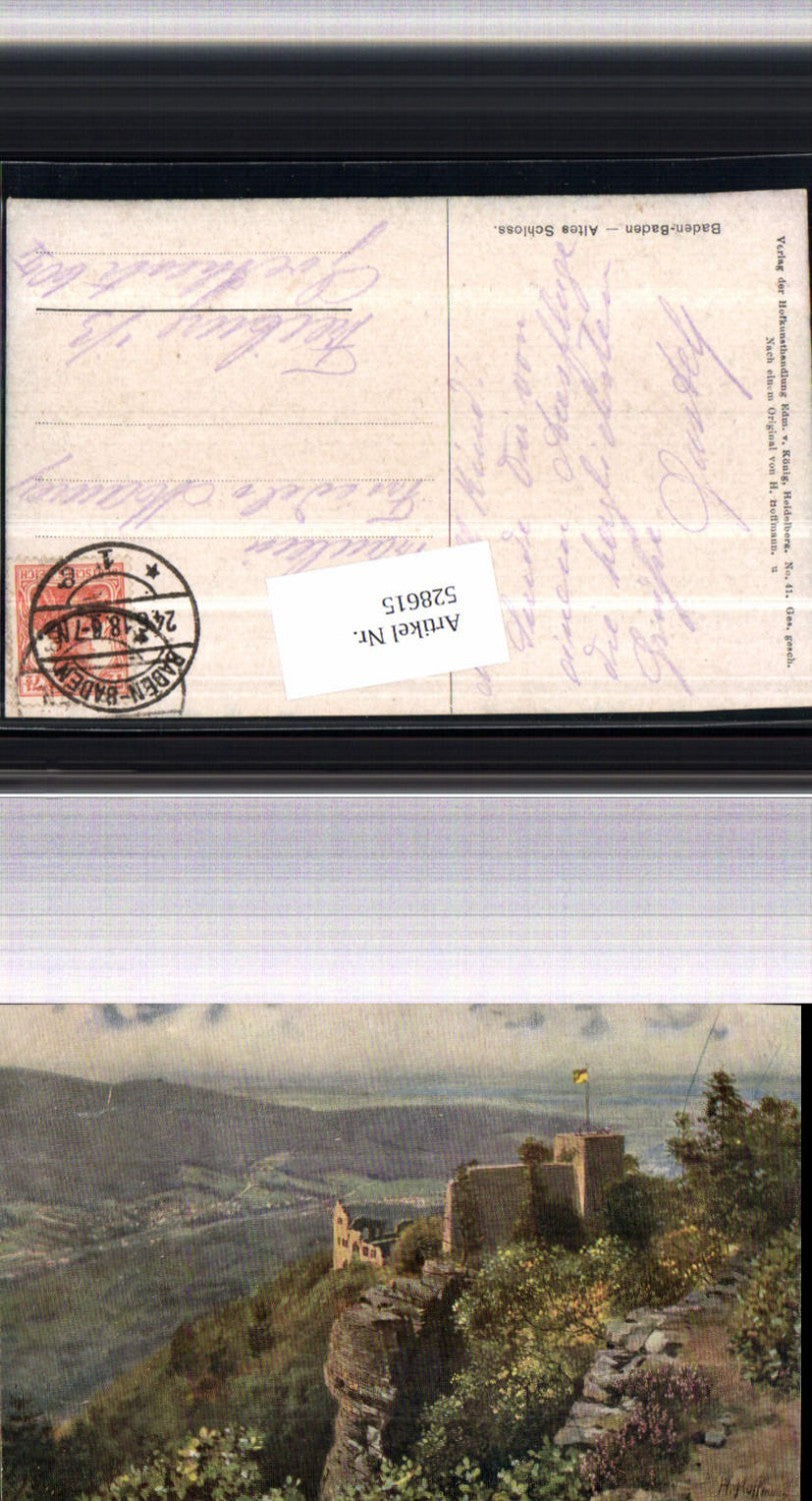 5285615,Künstler AK Heinrich Hoffmann Baden Baden Schloss