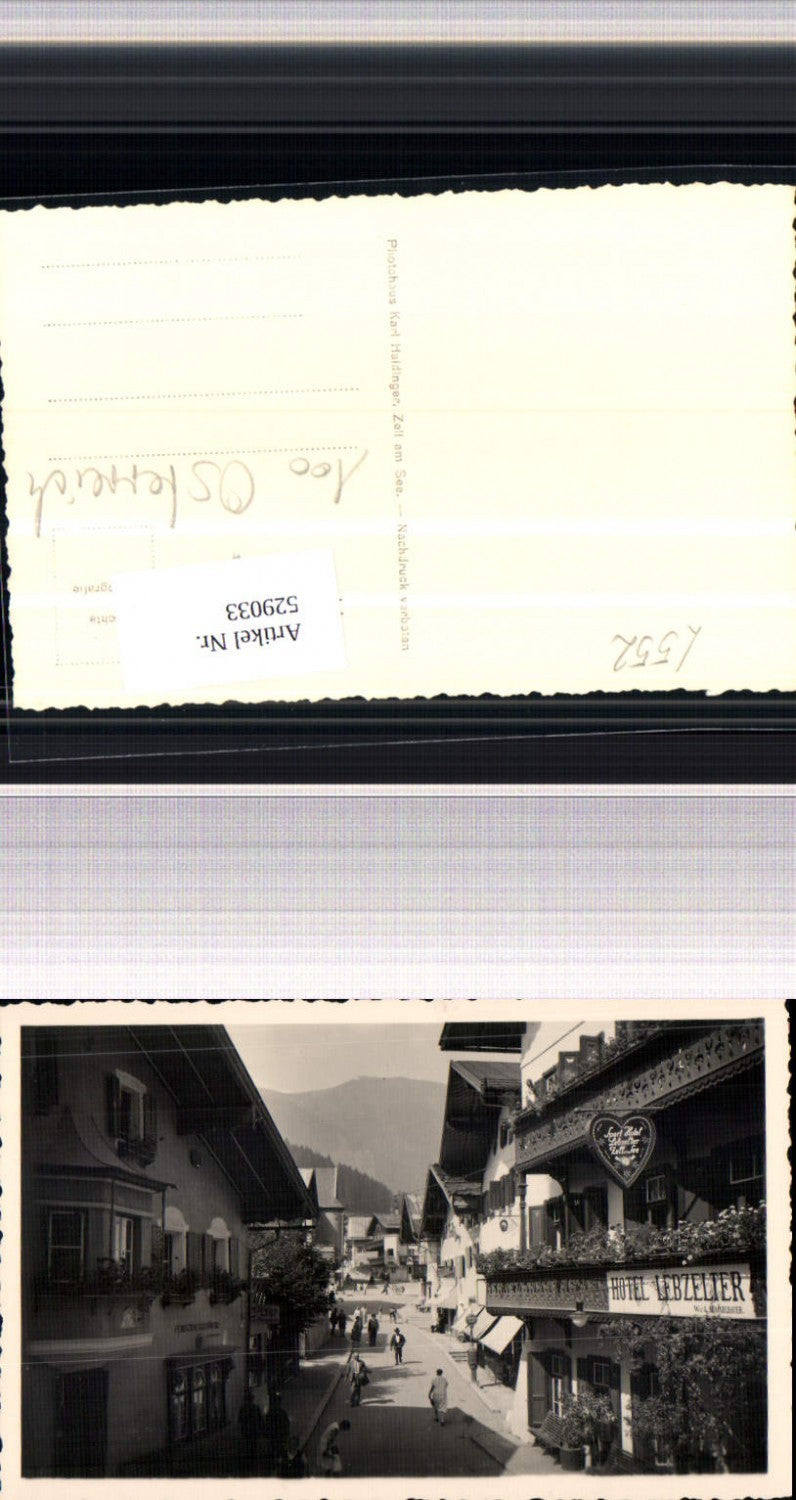 5286033,seltene Foto-AK Zell am See Hotel Lebzelter