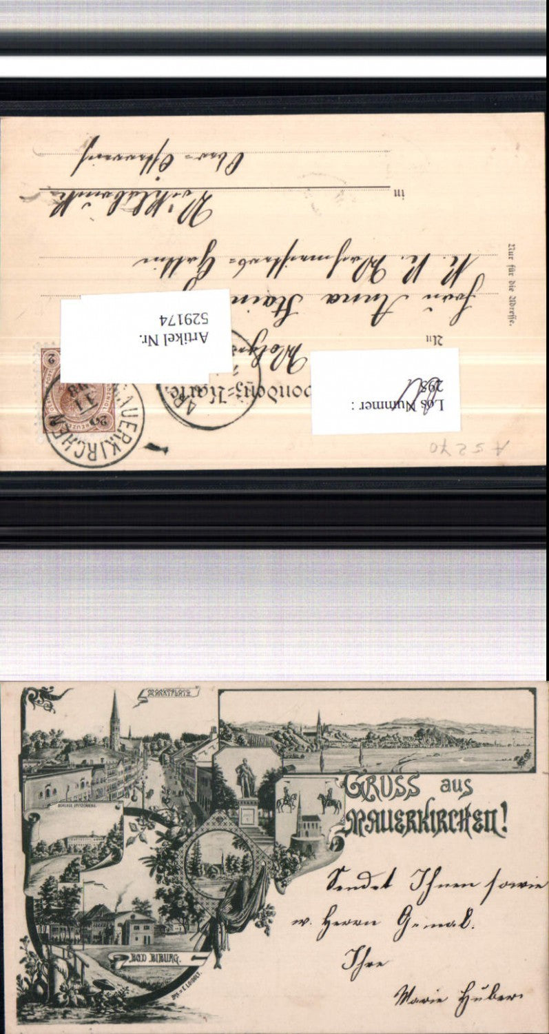 529174,Künstler AK E. Loidolt Gruß aus Mauerkirchen b. Braunau am Inn