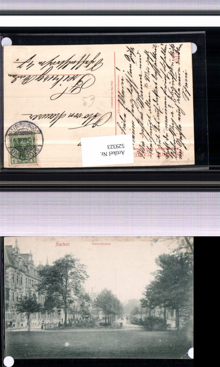 529323,Aachen Heinrichsallee Straßenpartie 1899