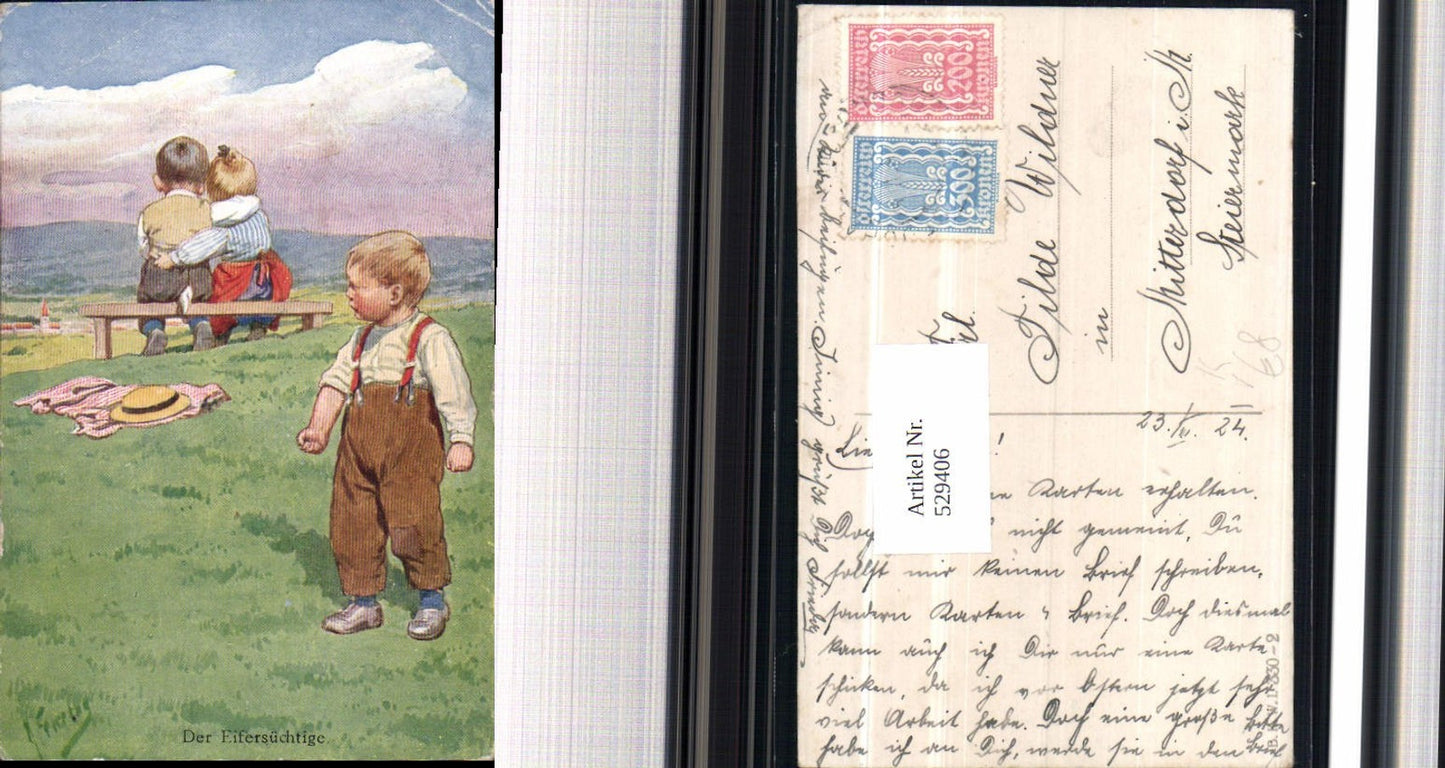 529406,Künstler AK Karl Feiertag Eifersüchtige pub B.K.W.I 330-2