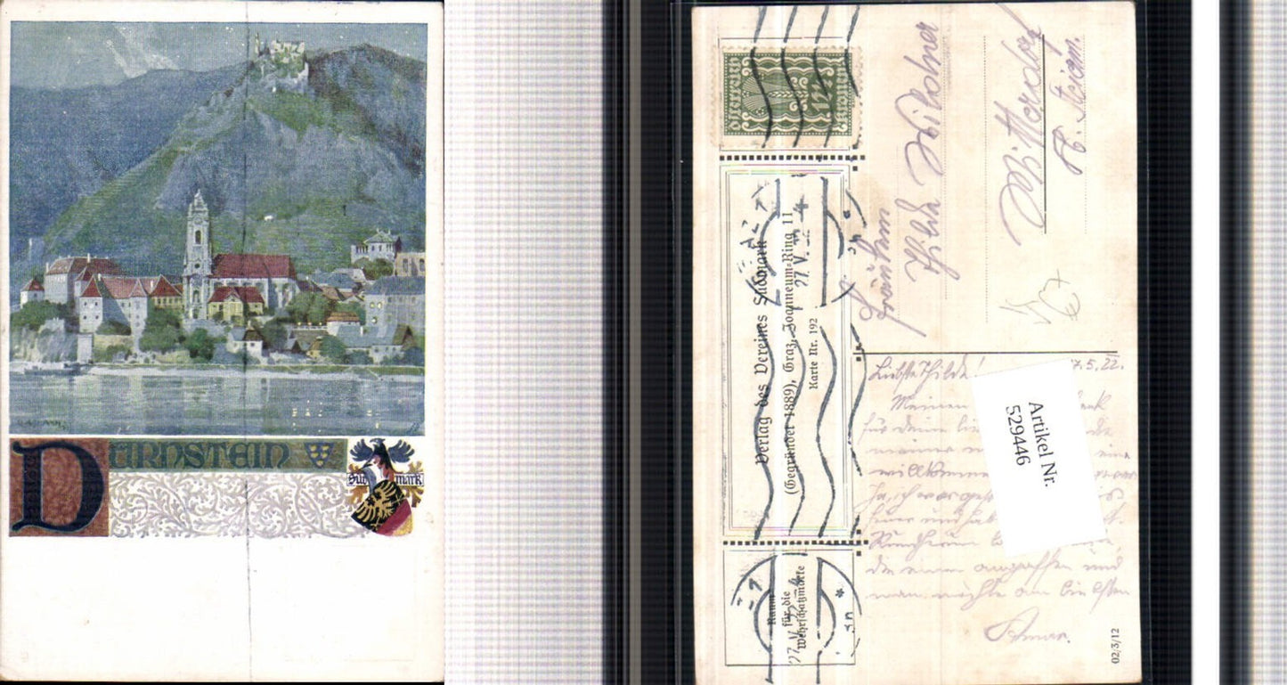 529446,Verein Südmark 192 R. Assmann Dürnstein Wachau