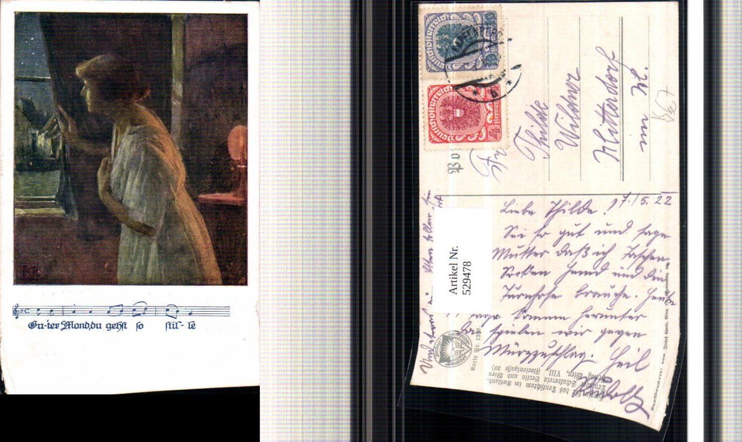 529478,Deutscher Schulverein 1380 Liedkarte