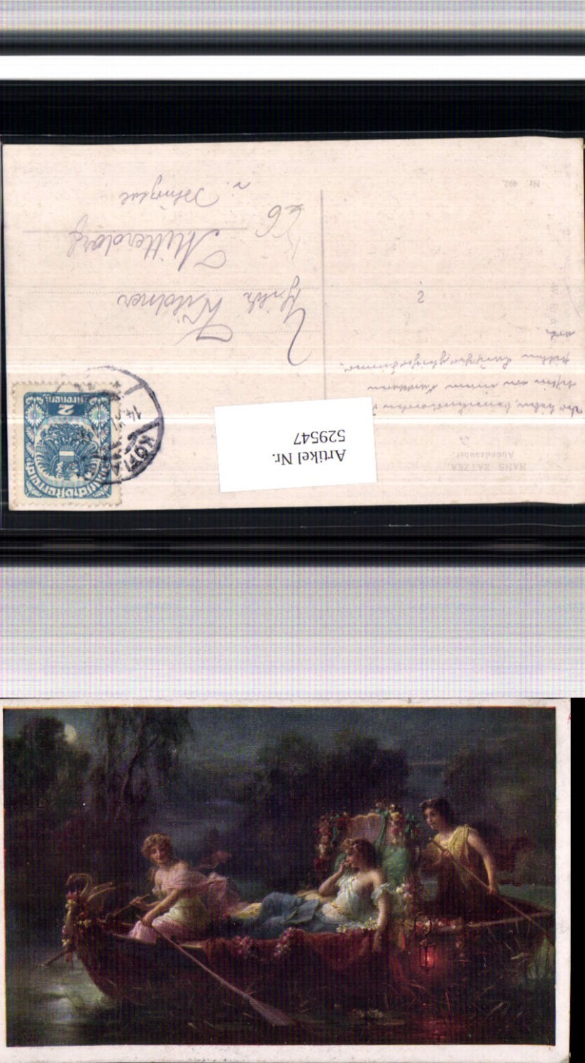529547,Künstler AK Hans Zatzka Elfen Abendzauber