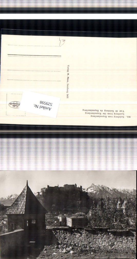 529598,Foto-AK Salzburg vom Kapuzinerberg pub Mora 864