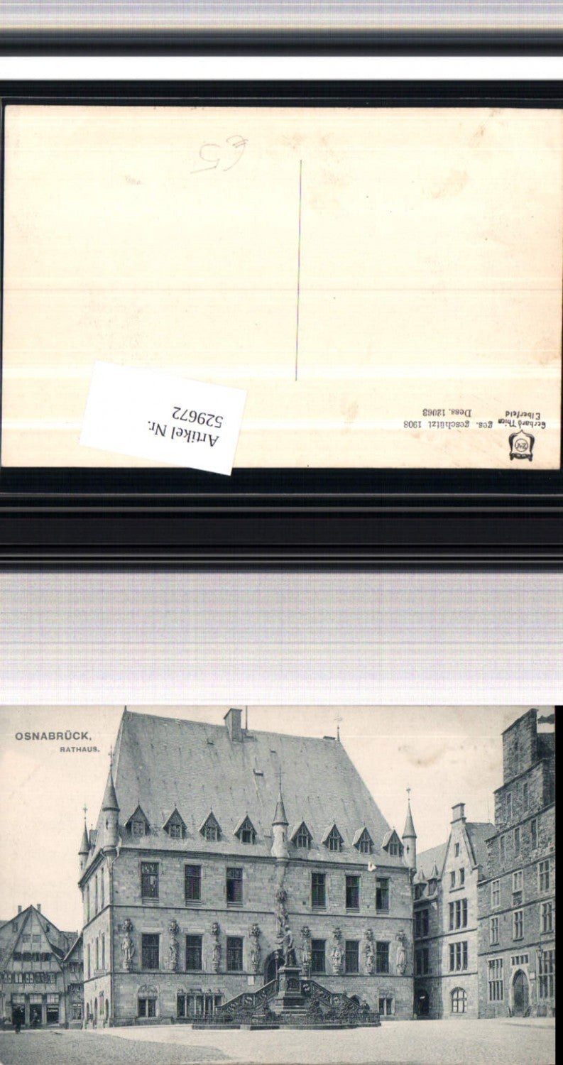529672,Osnabrück Rathaus Partie 1905