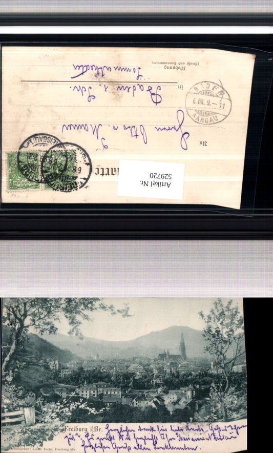 529720, great postcard of Freiburg im Breisgau around 1898