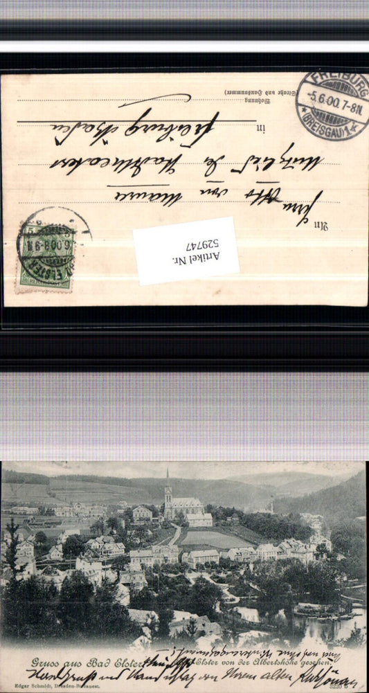 529747,Gruss aus Bad Elster v.d. Albertshöhe 1900
