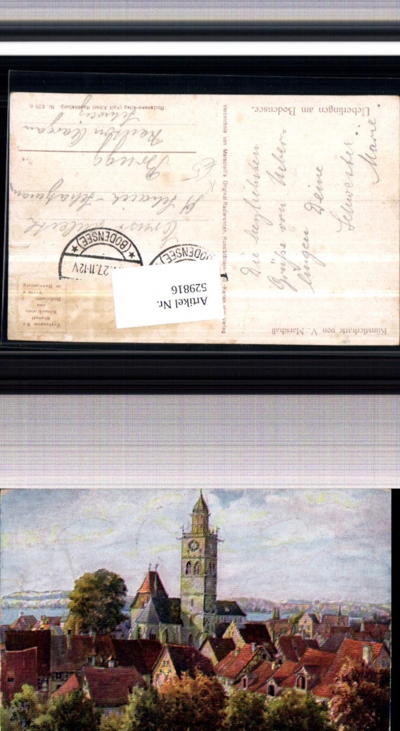 529816,Künstler AK V. Marschall Überlingen am Bodensee