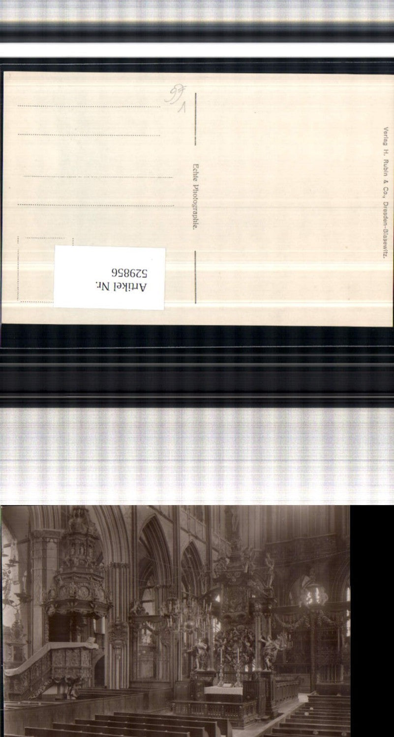 529856,Foto-AK Stralsund Nicolaikirche Innen