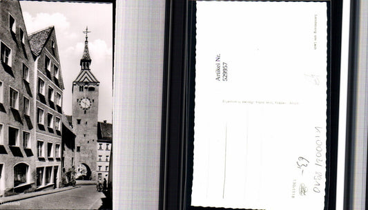 529957,Foto Ak Landsberg am Lech Uhrturm Turm