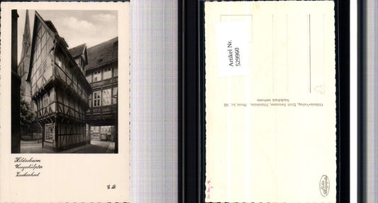 529960,Foto Ak Hildesheim Umgestülpter Zuckerhut Fachwerkhaus